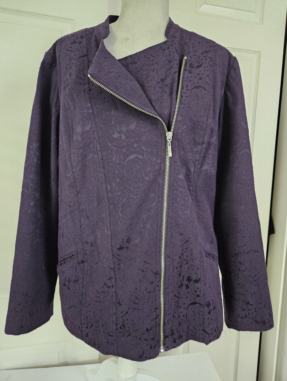 Chico's Embossed Textured Jacket